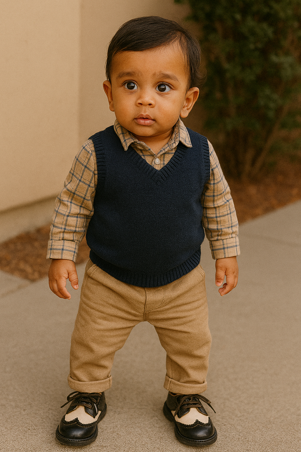 Classic Two-Tone Wingtip Oxford Shoes for Toddlers – Dress & Casual Comfort
