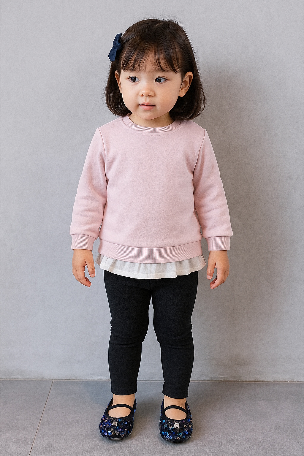 Sparkly Sequin Bow Ballet Flats for Girls