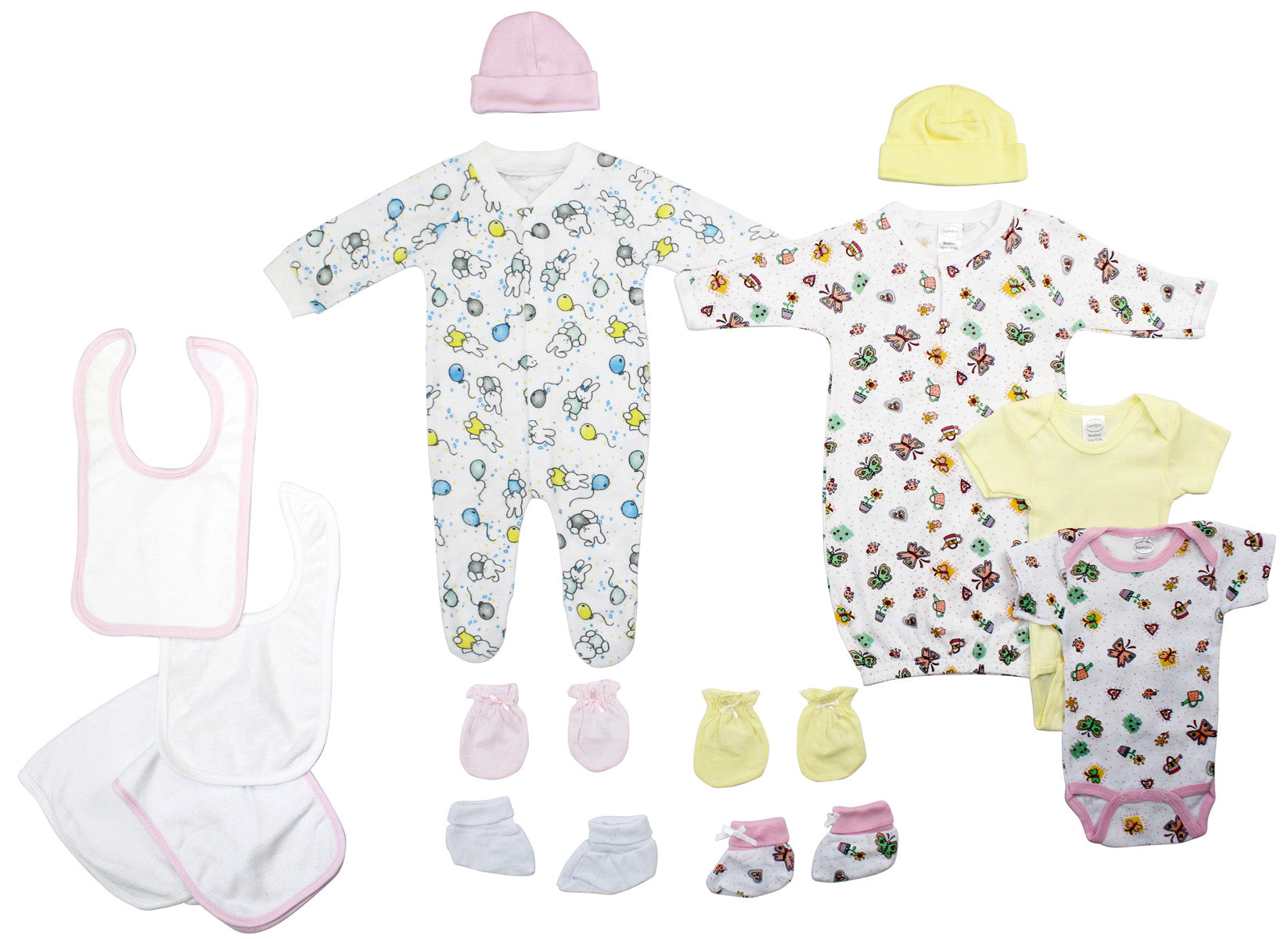 Newborn Baby Girls 11 Pc Layette Baby Shower Gift
