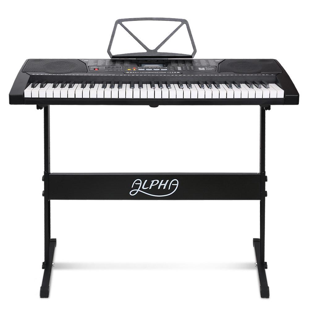 Alpha 61 Keys Electronic Piano Keyboard Digital Electric w/ Stand