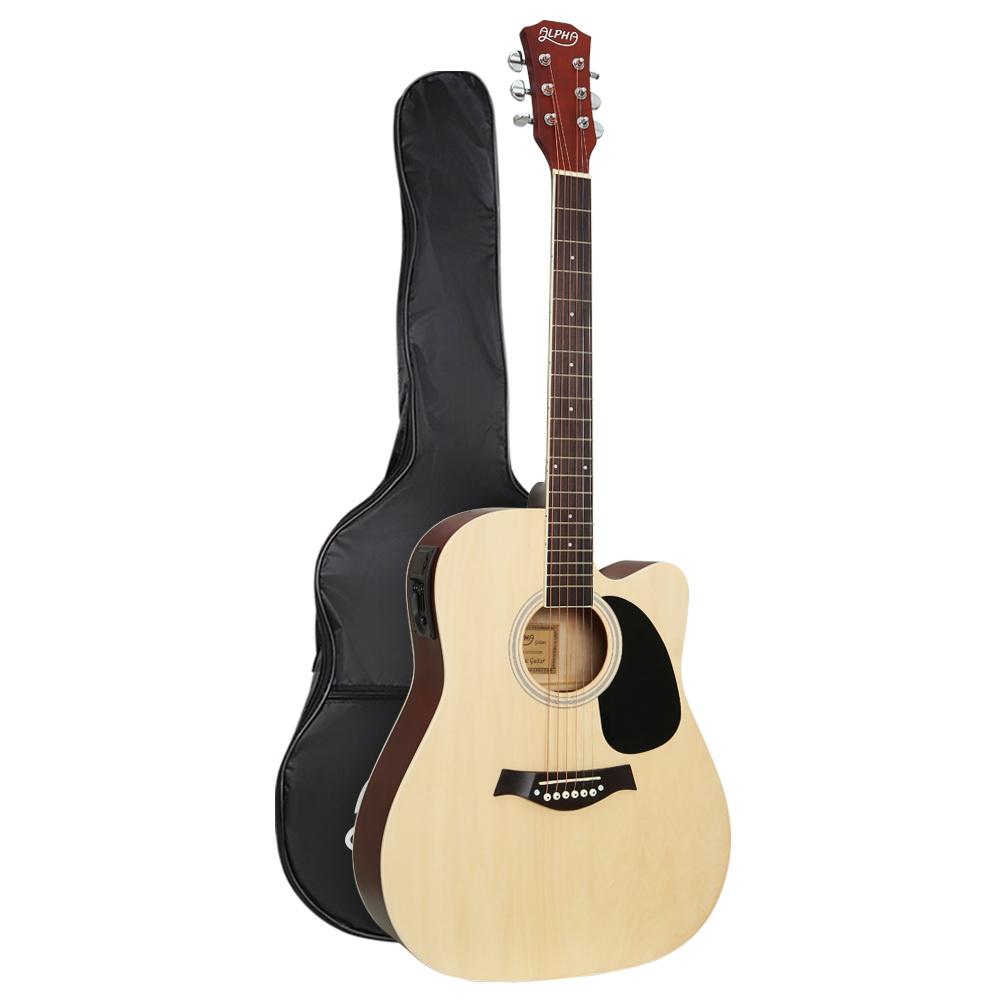 Alpha 41" Inch Electric Acoustic Guitar Wooden Classical EQ With