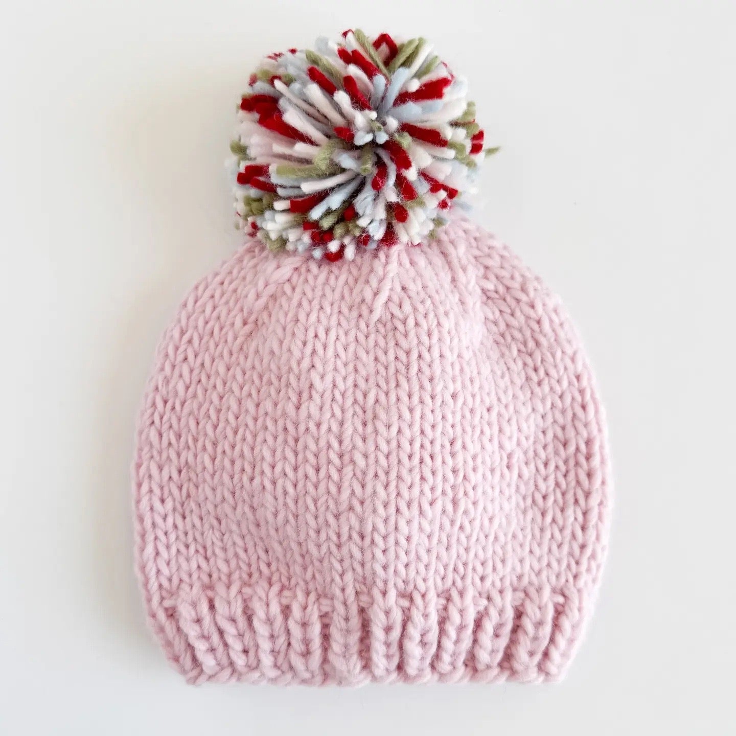 Pink Peppermint Baby & Toddler Girl Winter Hat – Soft Knit Pom Beanie