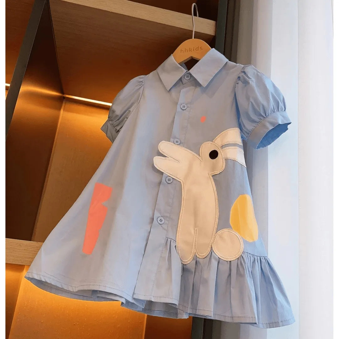 Toddler Girls Bunny Print Dress