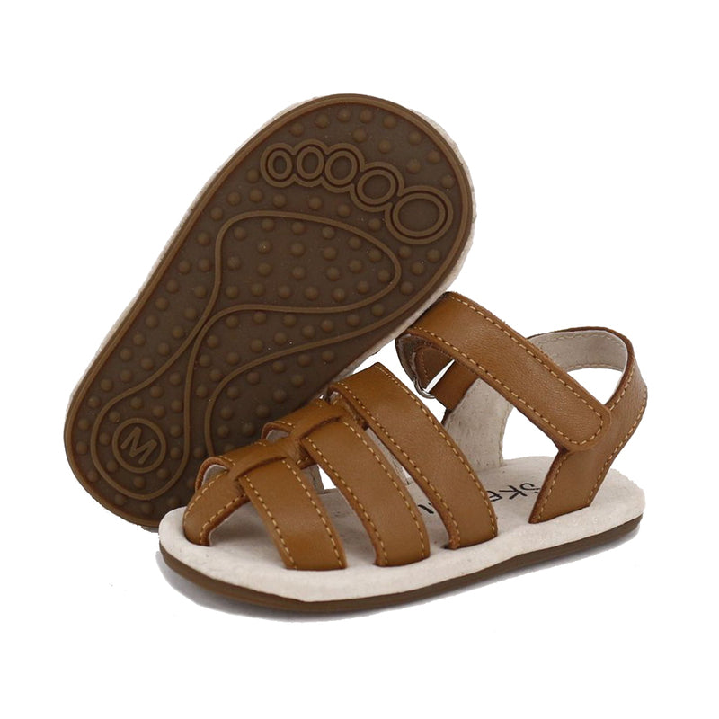 Ziggie First/Pre Walker Toddler Sandals Tan by SKEANIE