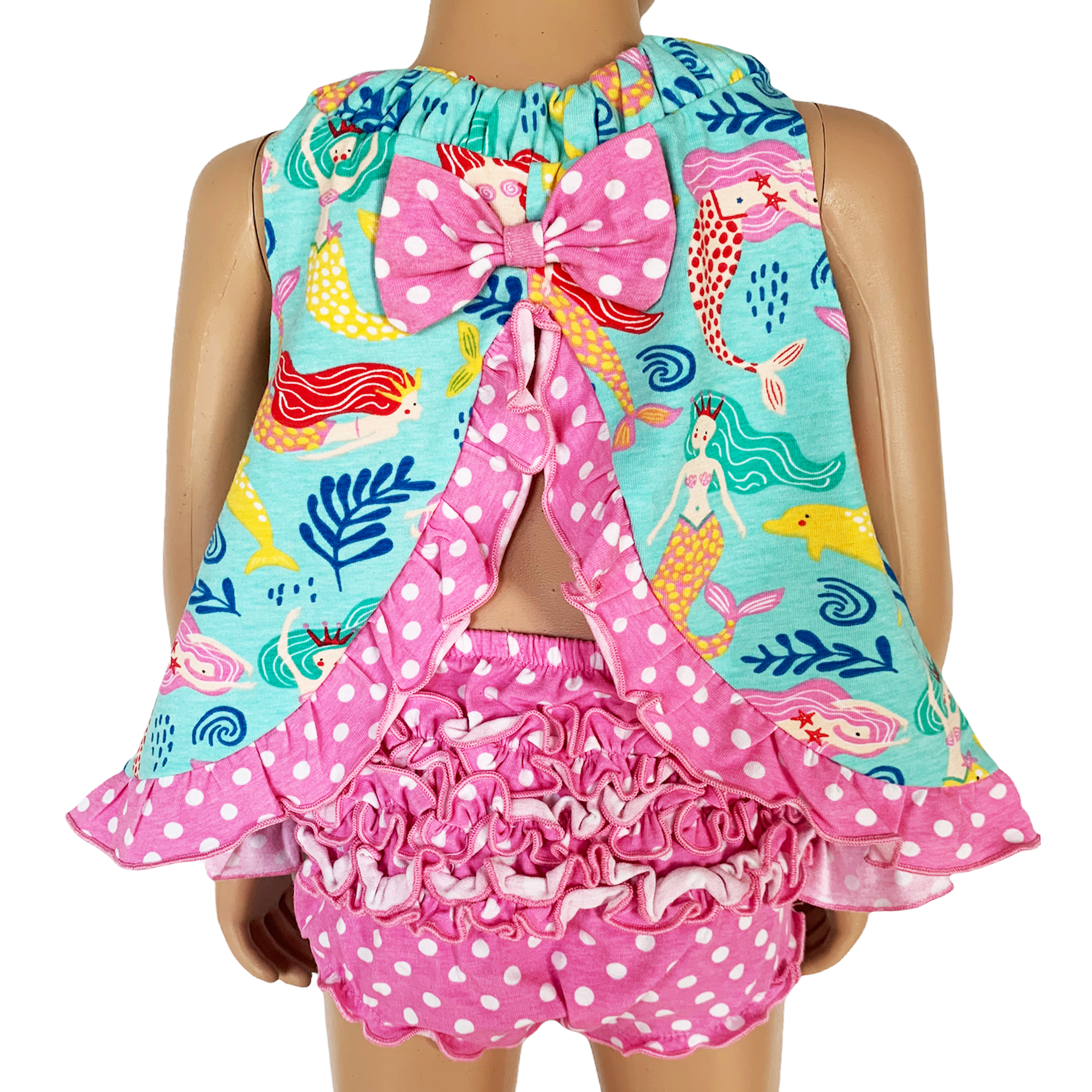 AnnLoren Baby and Big Girls Mermaid Swing Tank Top Spring Summer