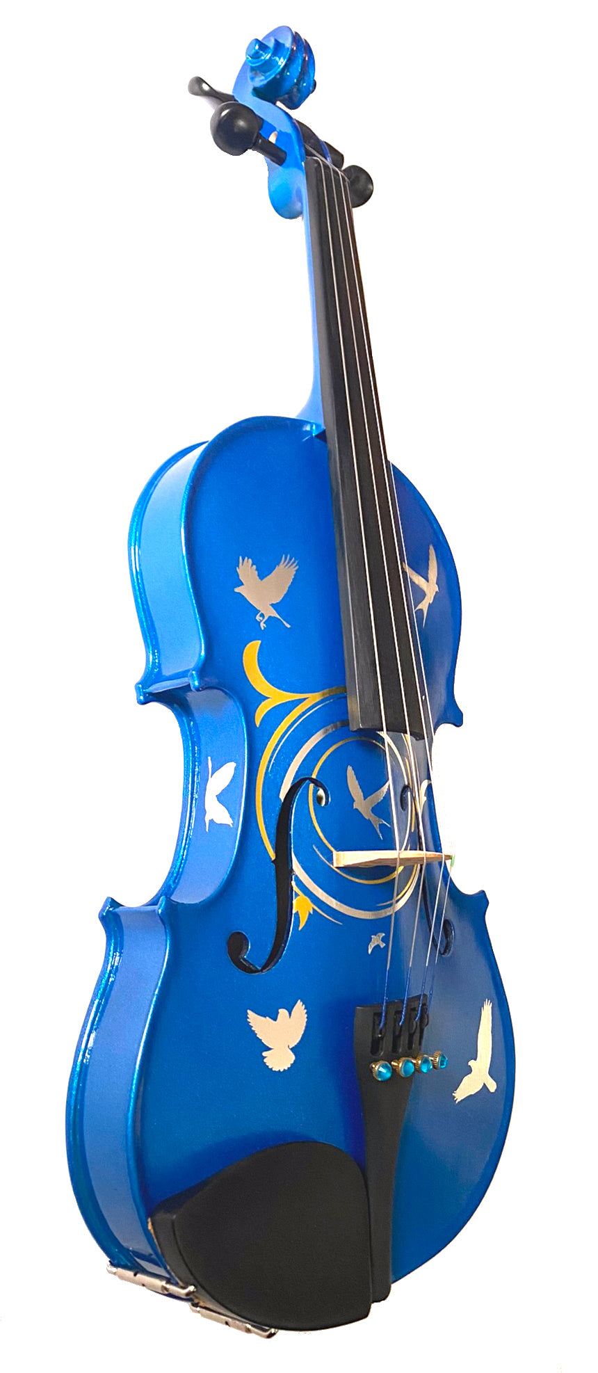 Bird Heaven Deluxe Metallic Violin Outfit w Brazilwood Bow Case