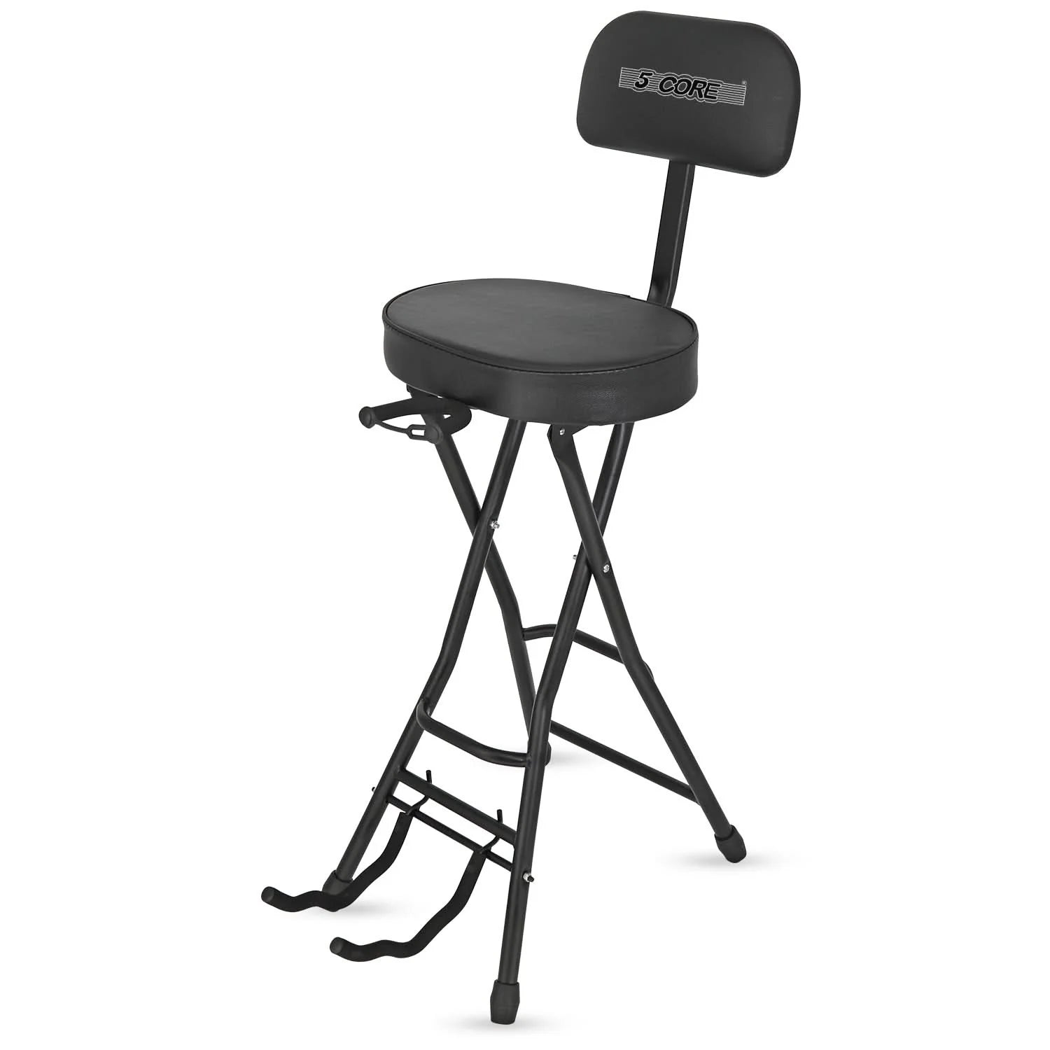 Kids Professional Guitar Stool With Adjustable Backrest Padded Seat