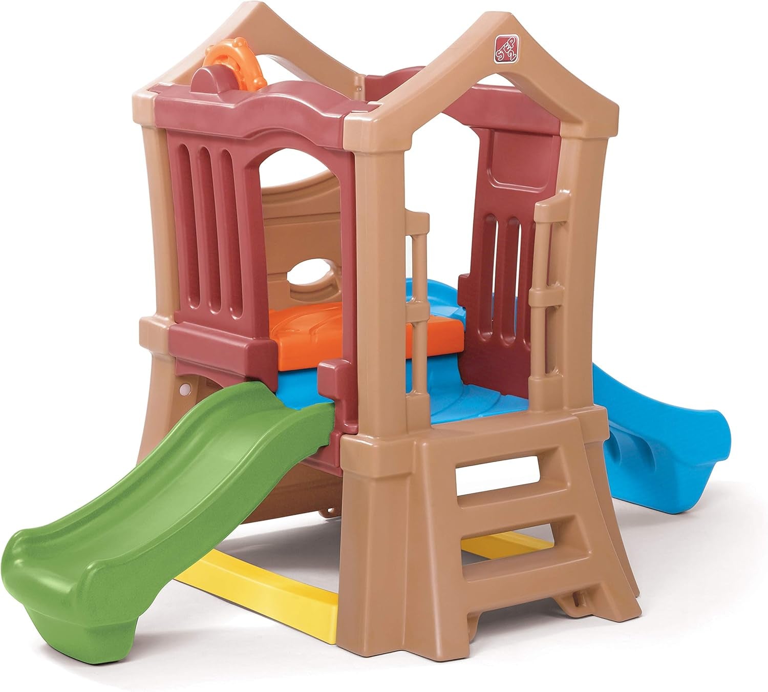 Play up Double Slide Climber, Kids Outdoor Playset, Backyard