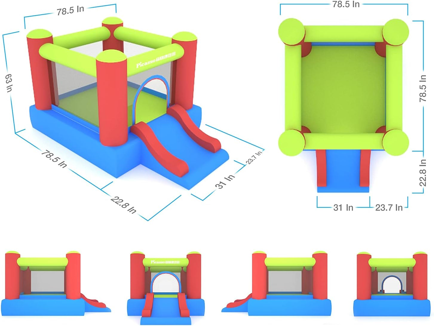 8X7 Ft Junior Inflatable Bouncer