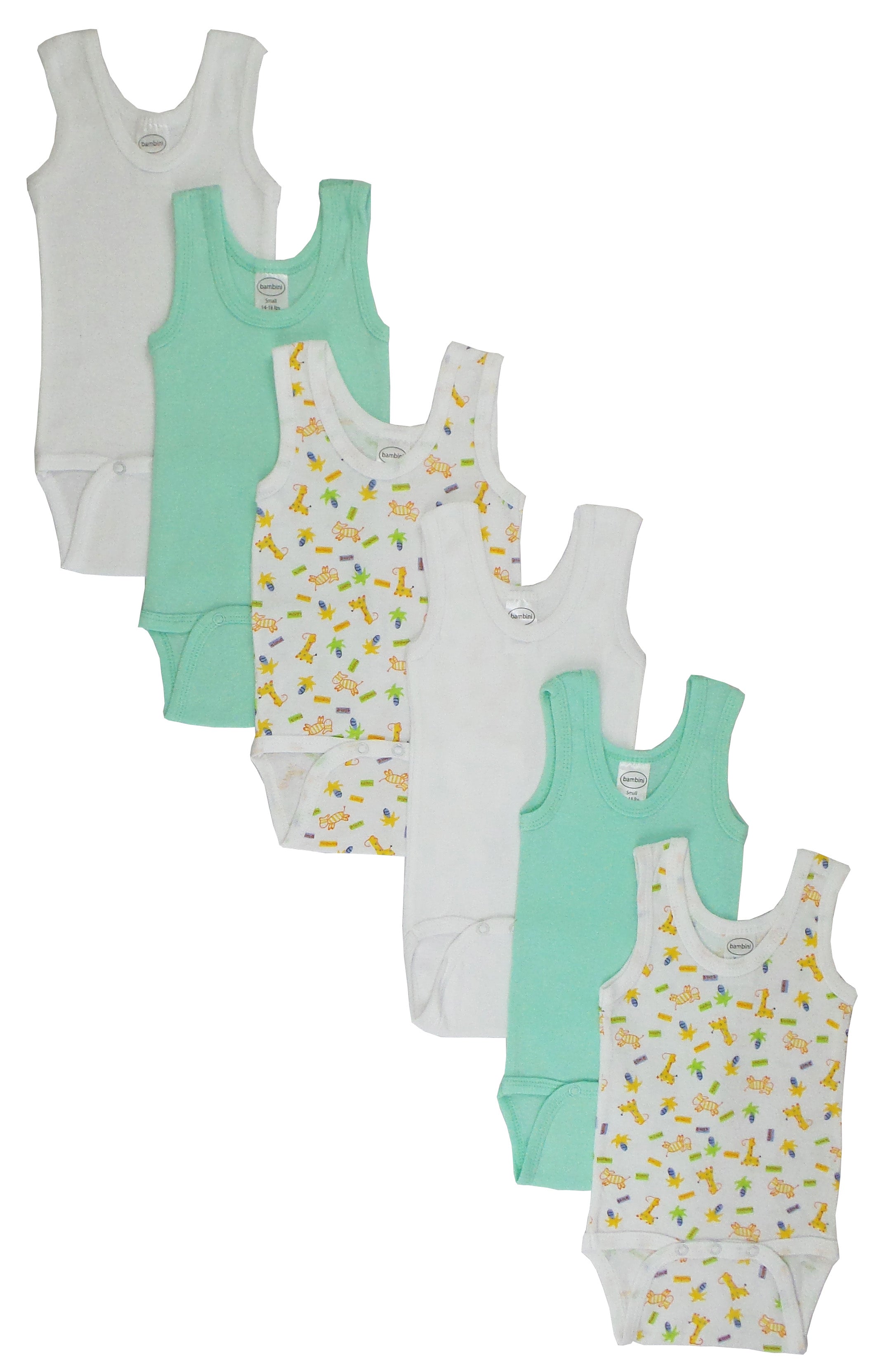 Unisex Printed Tank Top 6 Pack