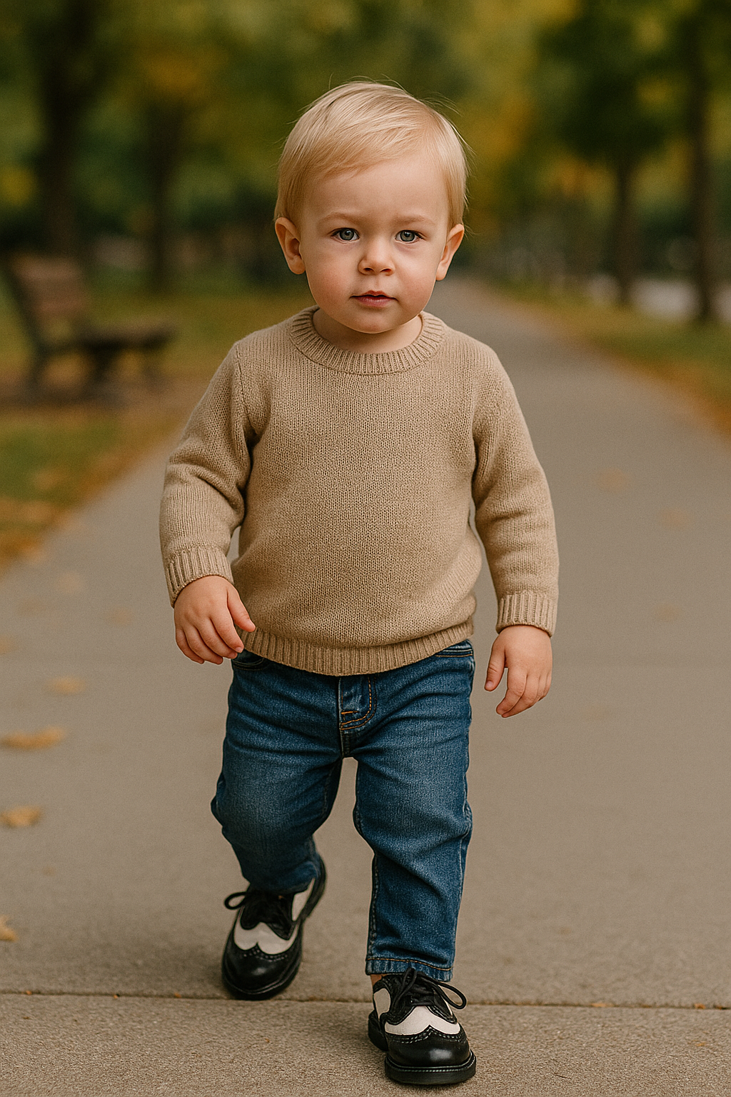 Classic Two-Tone Wingtip Oxford Shoes for Toddlers – Dress & Casual Comfort