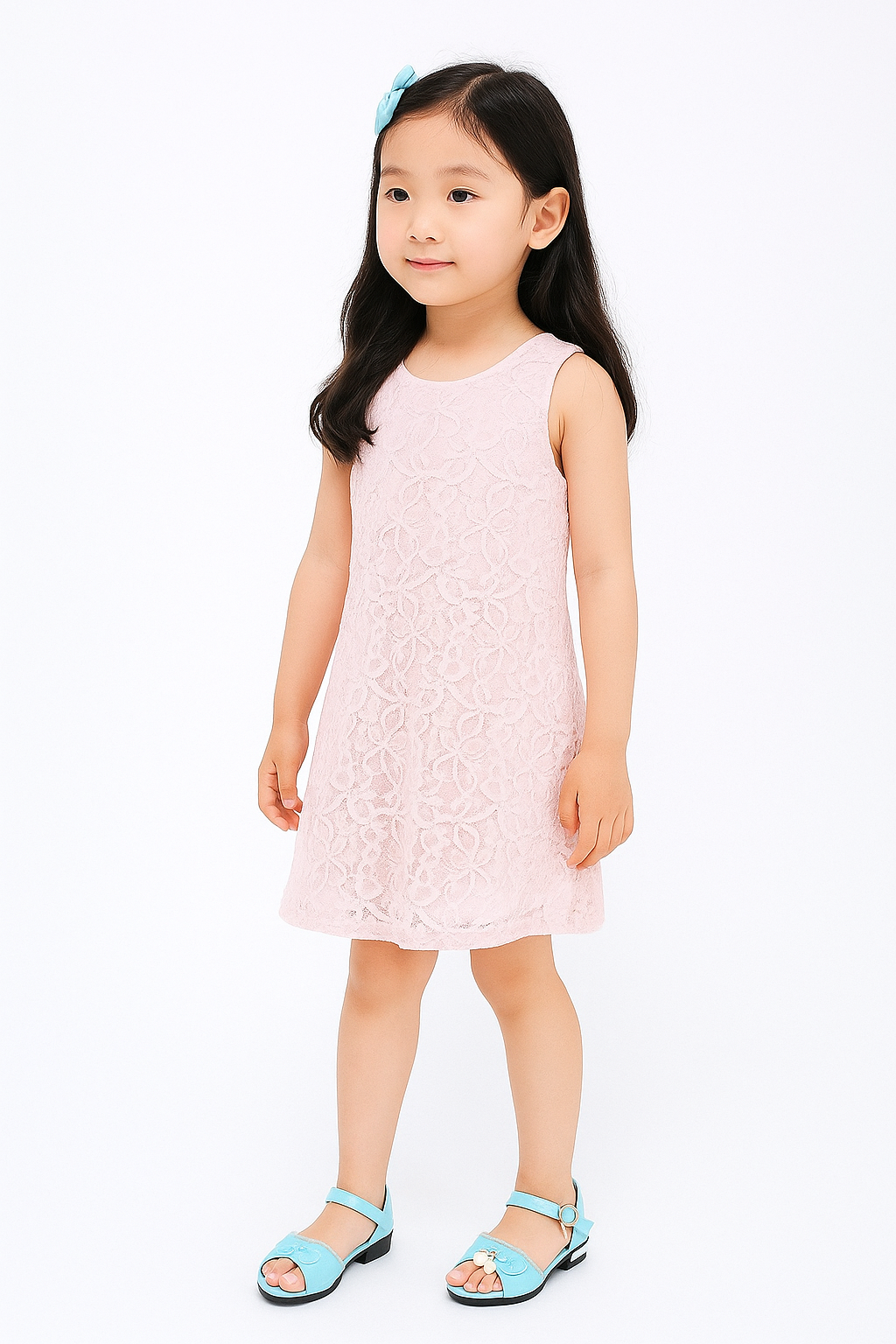 Girls Bowknot Pearl Sandals