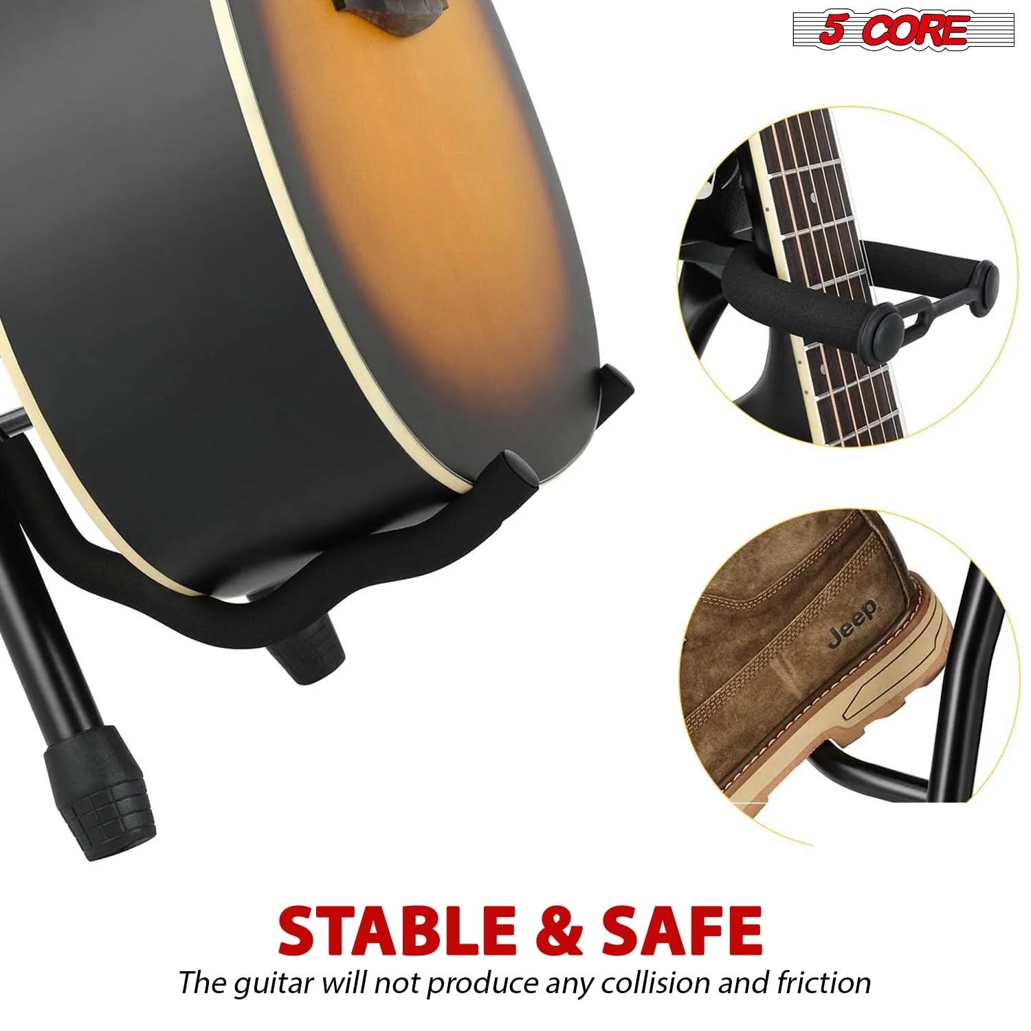 Kids  Professional Guitar Stool With Adjustable Backrest Padded Seat