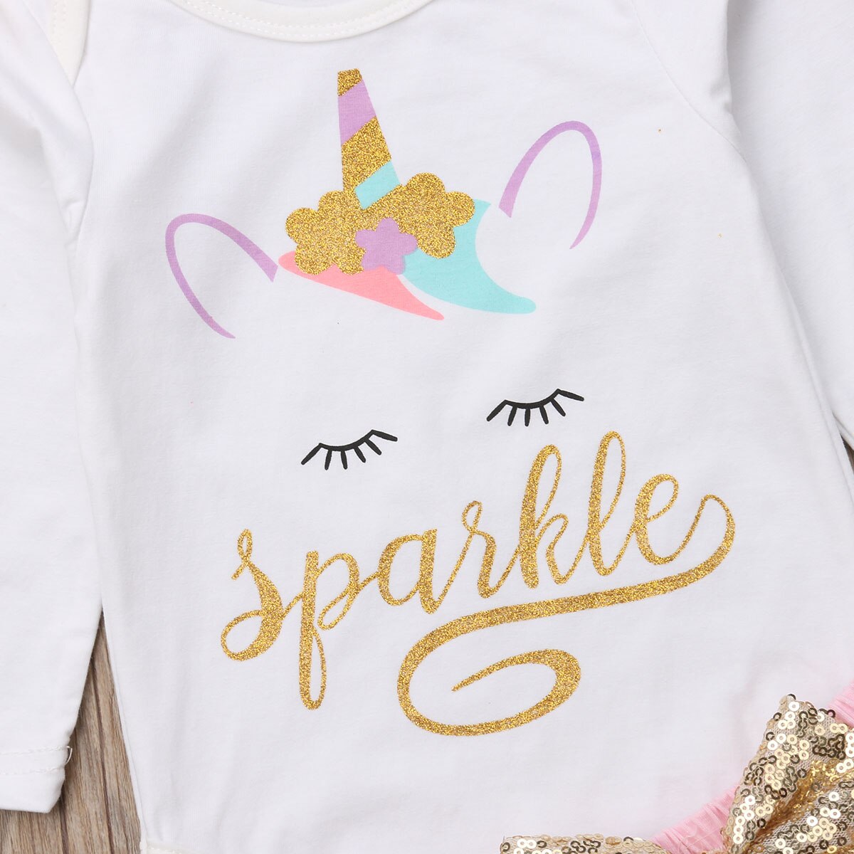 Unicorn Newborn Baby Girls Top Romper Shorts
