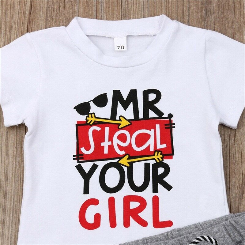 2pcs Summer Baby Boy T shirt Tops +Short Pants