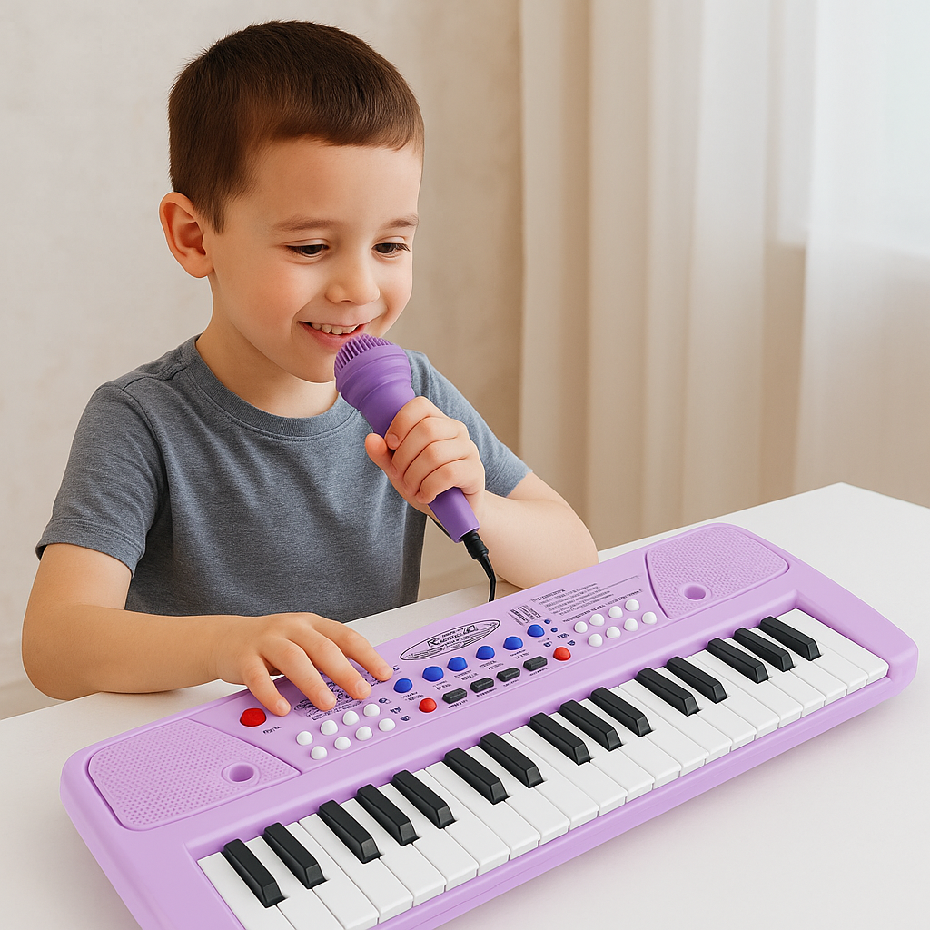 Kids Electronic Keyboard Piano with Microphone – 37-Key Musical Toy for Boys & Girls | Educational Music Gift