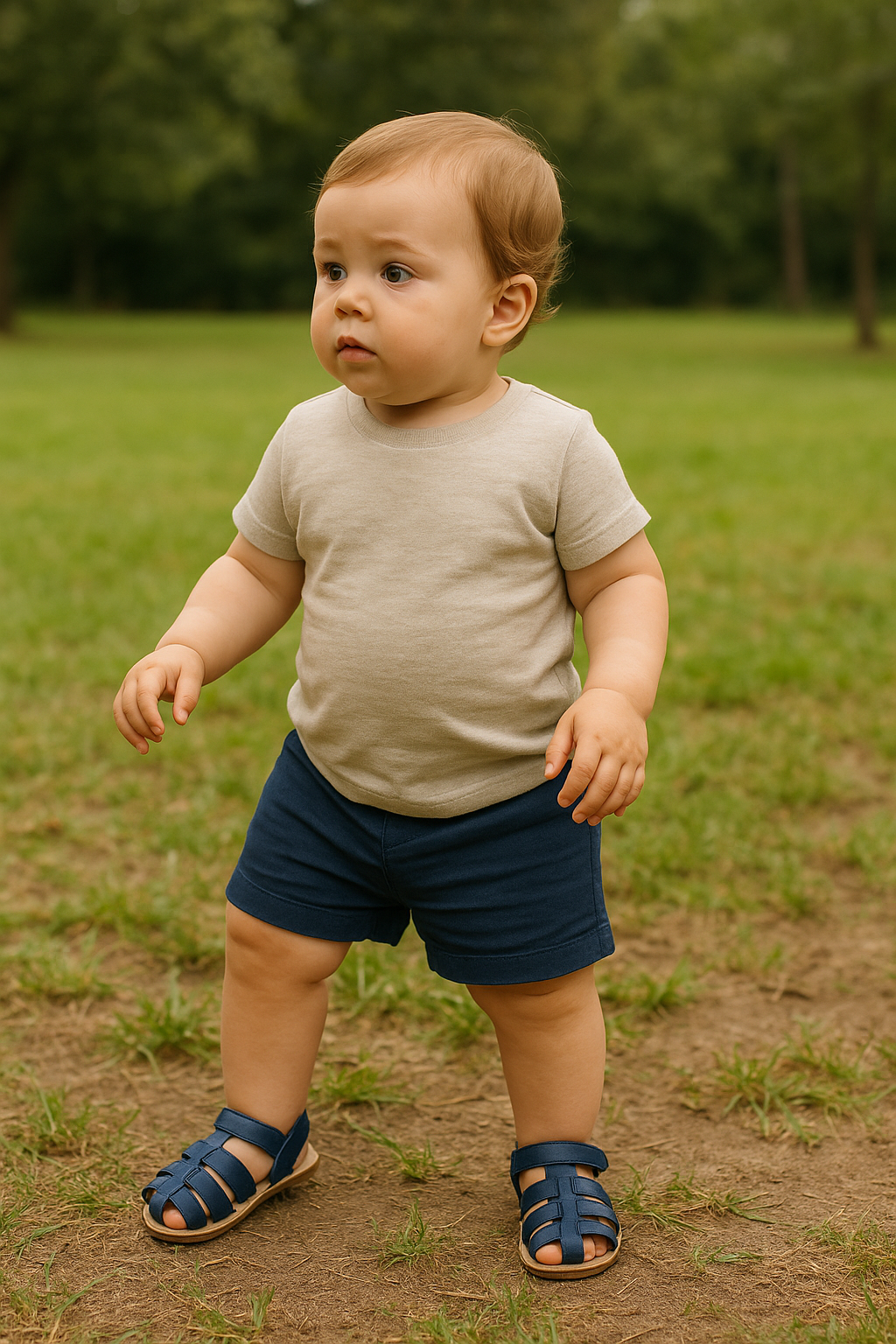 Ziggie First/Pre Walker Toddler Sandals Navy by SKEANIE