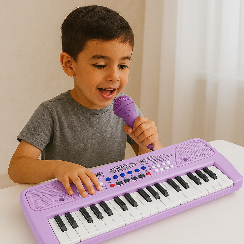Kids Electronic Keyboard Piano with Microphone – 37-Key Musical Toy for Boys & Girls | Educational Music Gift