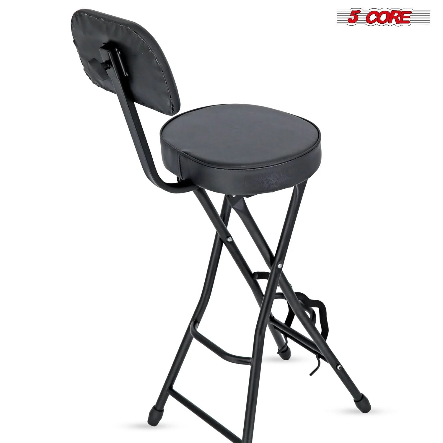 Kids  Professional Guitar Stool With Adjustable Backrest Padded Seat