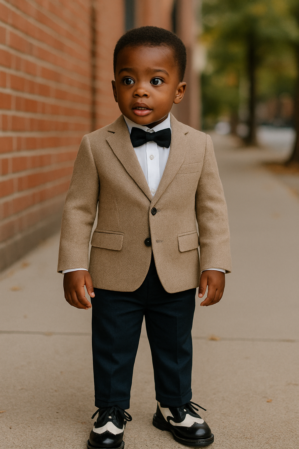 Classic Two-Tone Wingtip Oxford Shoes for Toddlers – Dress & Casual Comfort