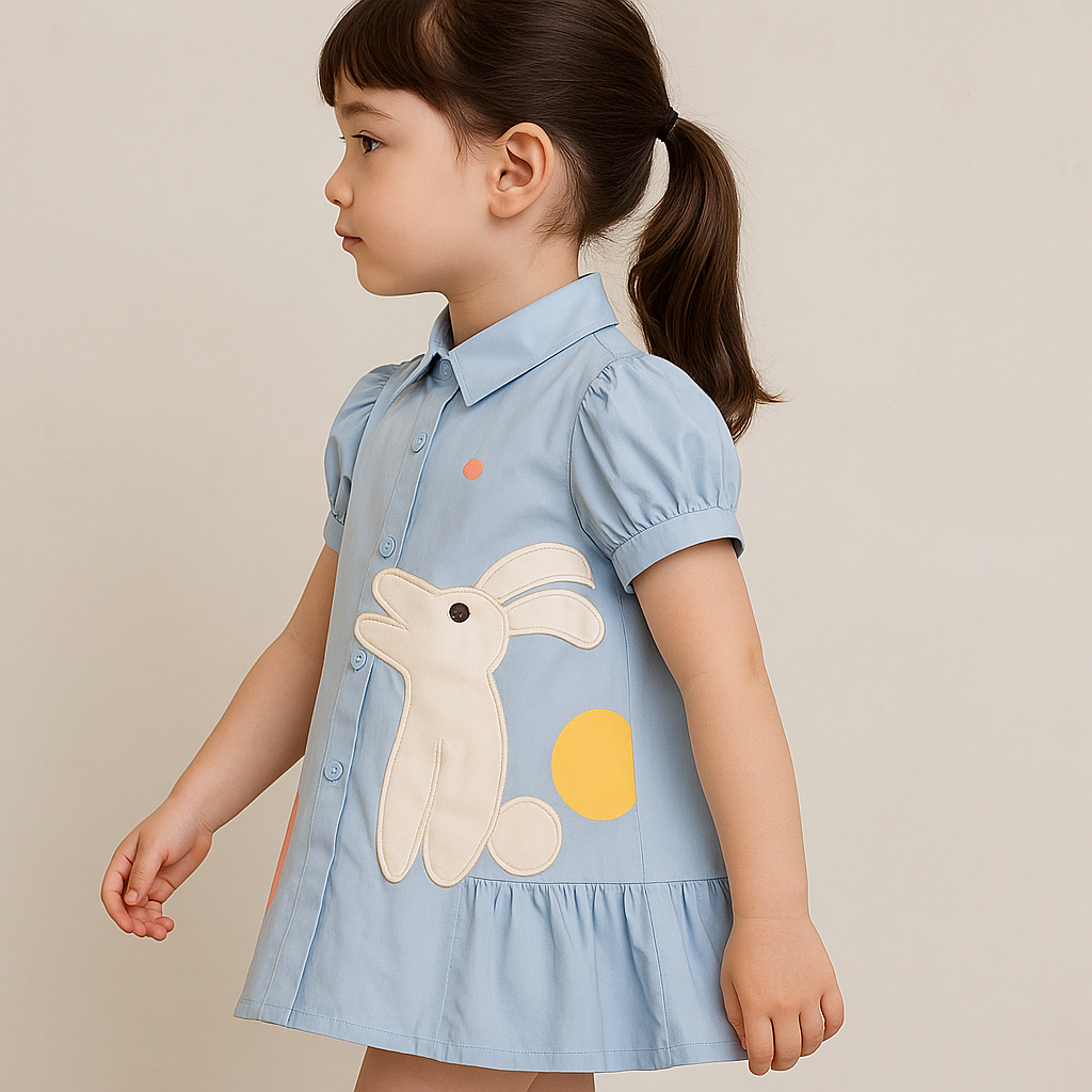 Toddler Girls Bunny Print Dress