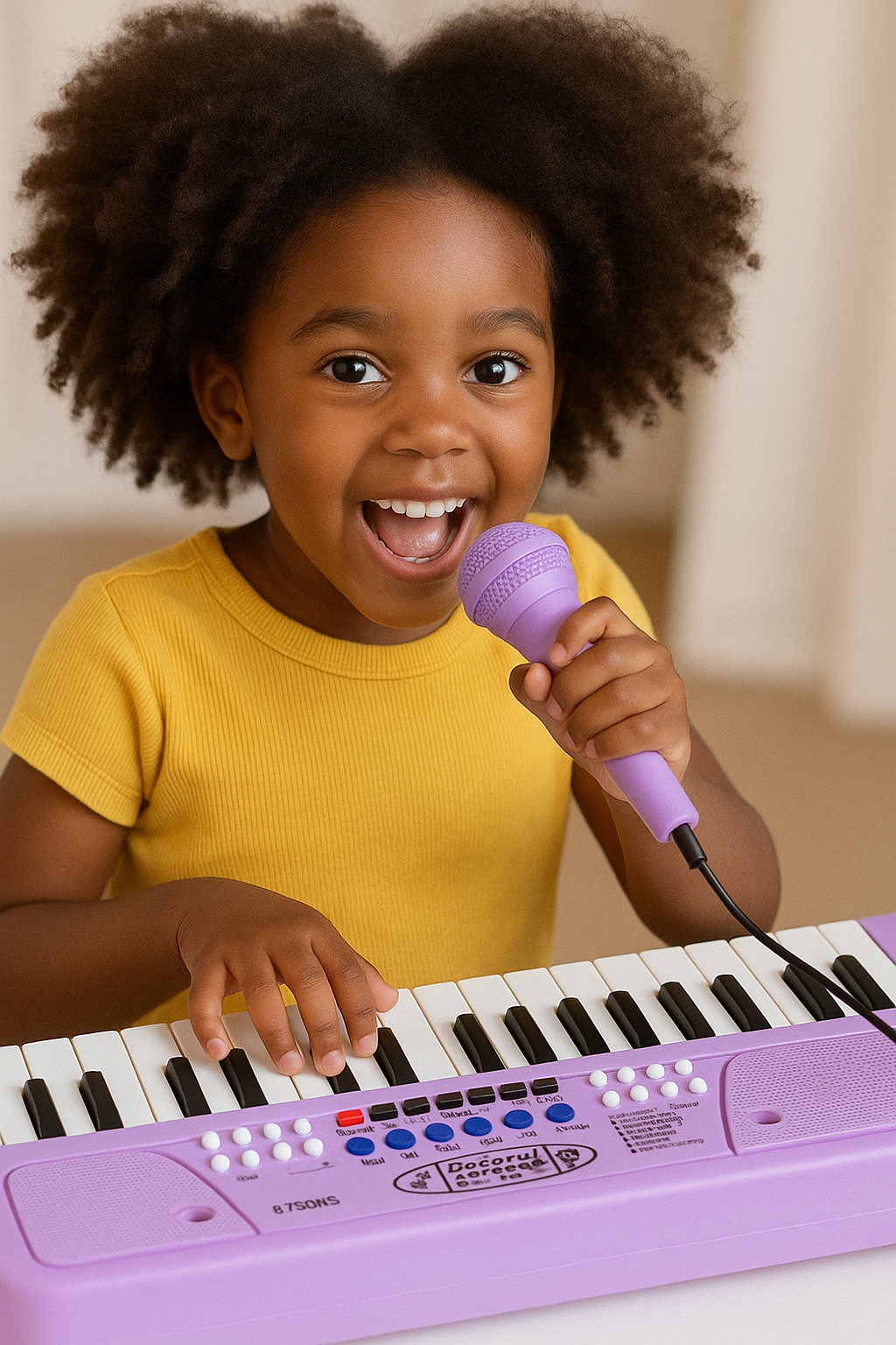 Kids Electronic Keyboard Piano with Microphone – 37-Key Musical Toy for Boys & Girls | Educational Music Gift
