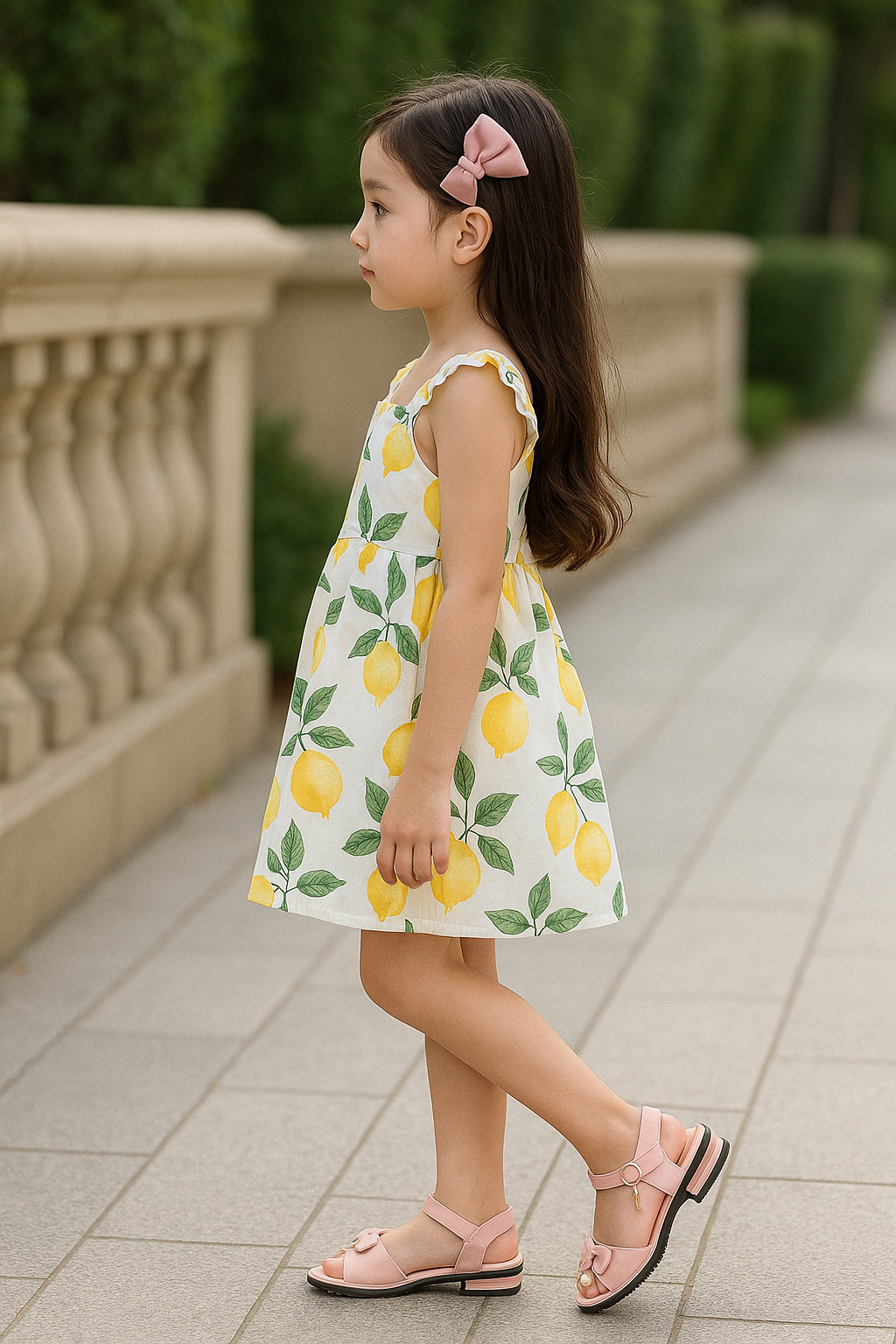 Girls Bowknot Pearl Sandals