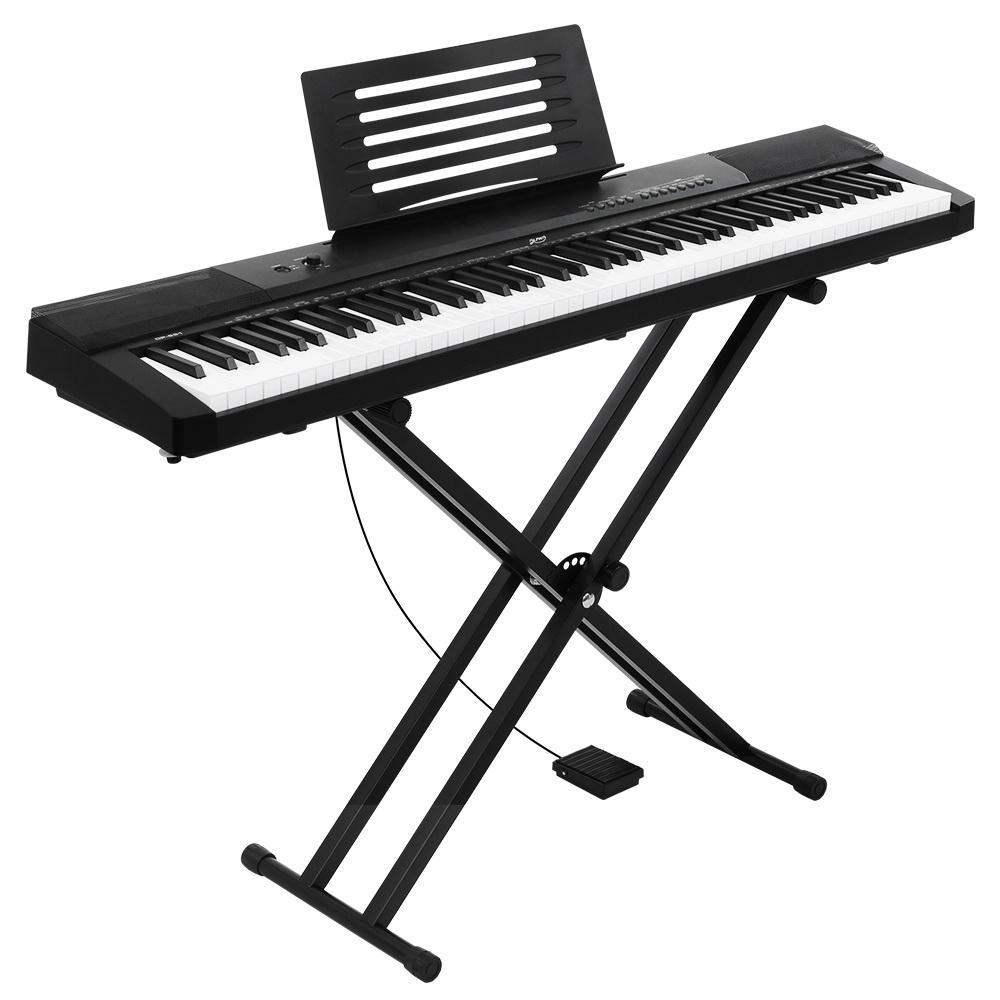 Alpha 88 Keys Electronic Piano Keyboard with Electric Holder & Music Stand