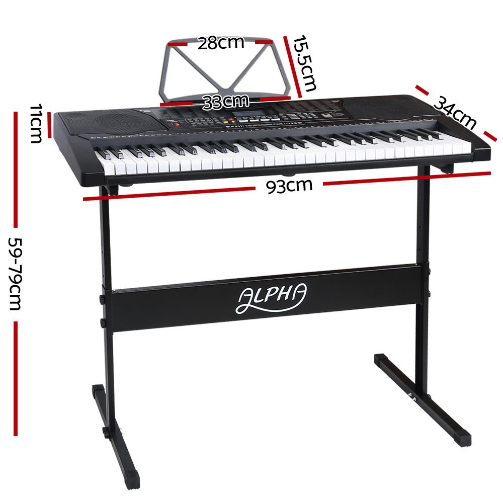 Alpha 61 Keys Electronic Piano Keyboard Digital Electric w/ Stand