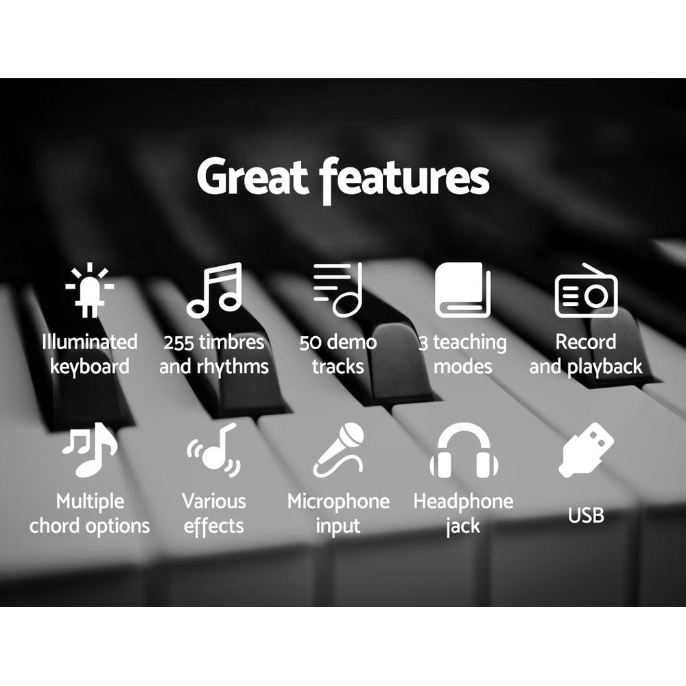 Alpha 61 Keys Electronic Piano Keyboard Digital Electric w/ Stand