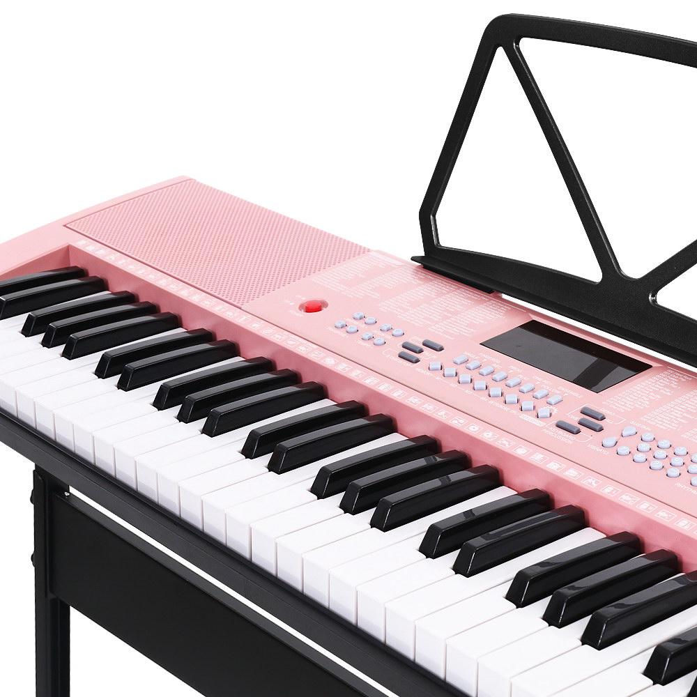 Alpha 61 Key Lighted Electronic Piano Keyboard With Stand