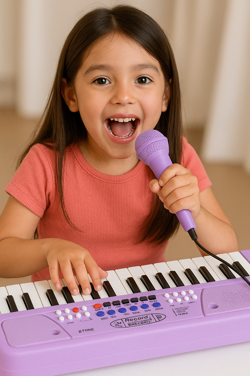 Kids Electronic Keyboard Piano with Microphone – 37-Key Musical Toy for Boys & Girls | Educational Music Gift