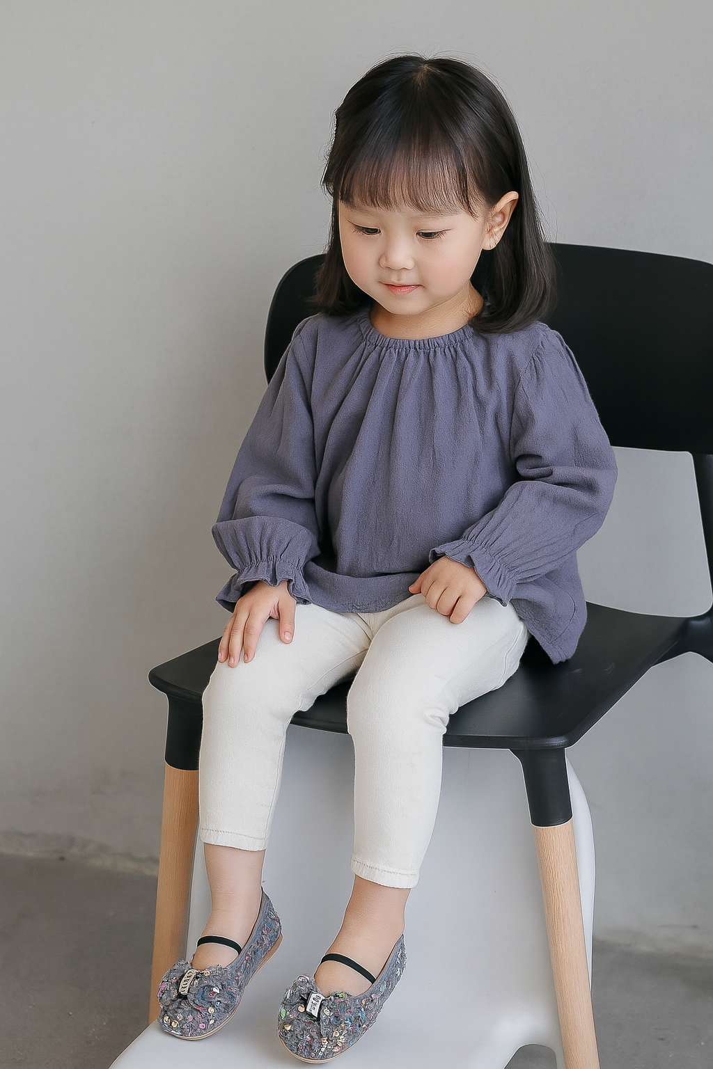 Sparkly Sequin Bow Ballet Flats for Girls