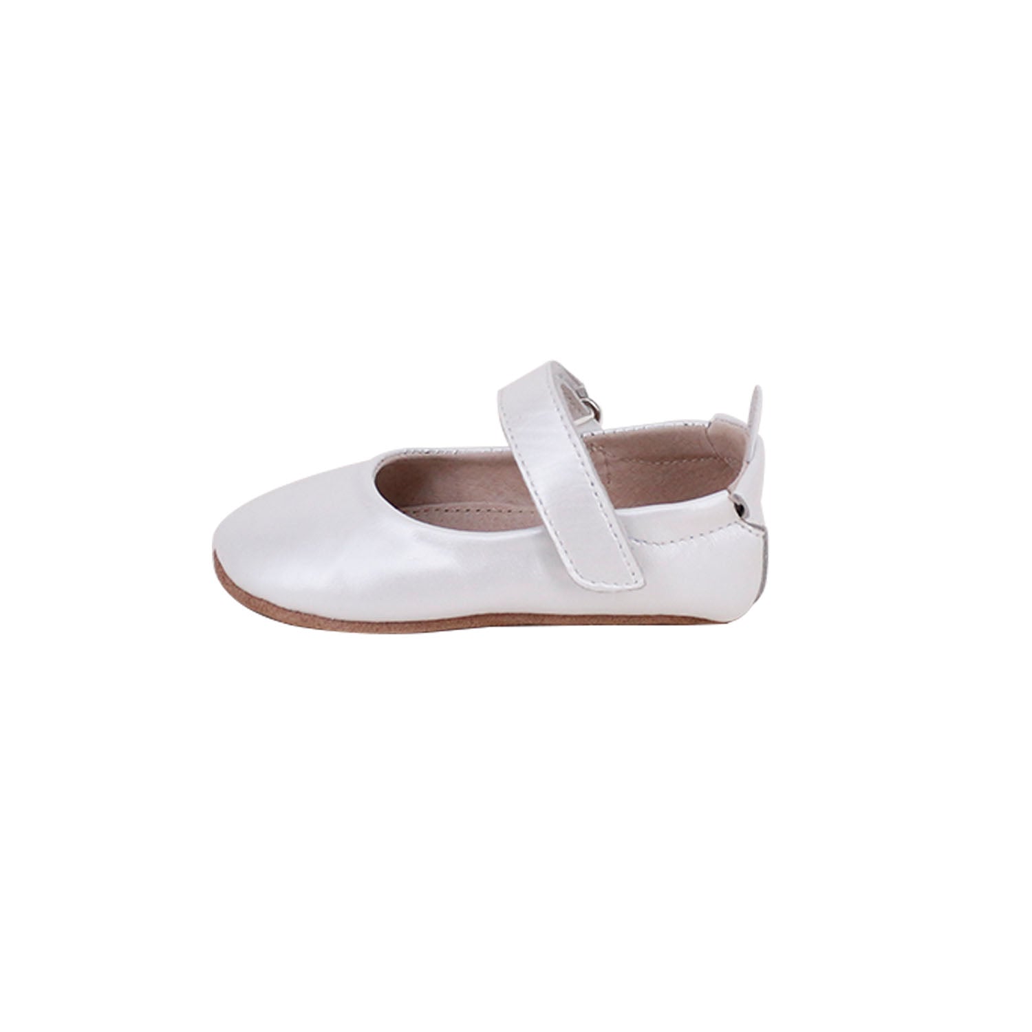Bella Pre/First Walker Mary Jane Shoes Pearl White