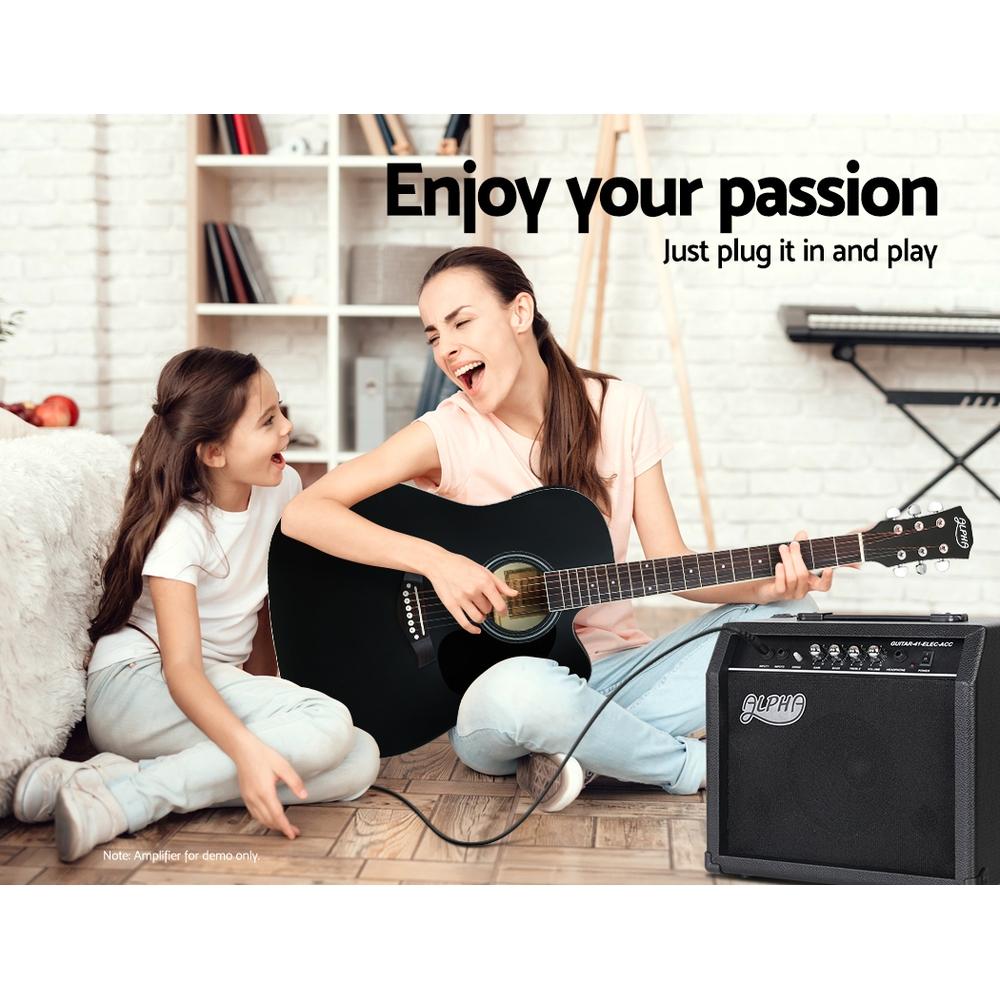 Alpha 41 Inch Acoustic Electric Guitar With 5 Band EQ