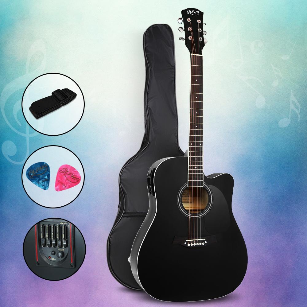 Alpha 41 Inch Acoustic Electric Guitar With 5 Band EQ