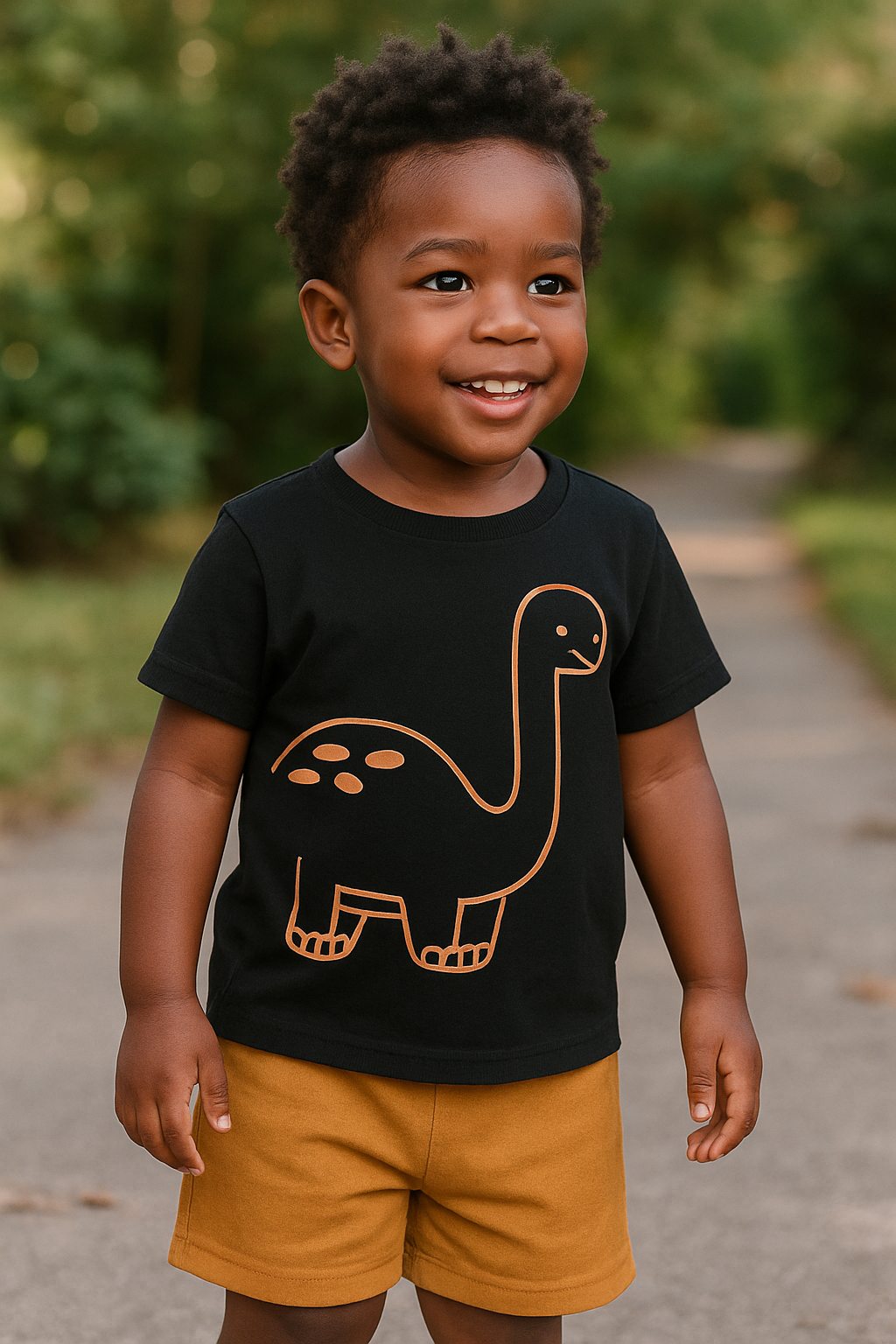 Dinosaur Print Short Set– 2 Piece Summer Outfit