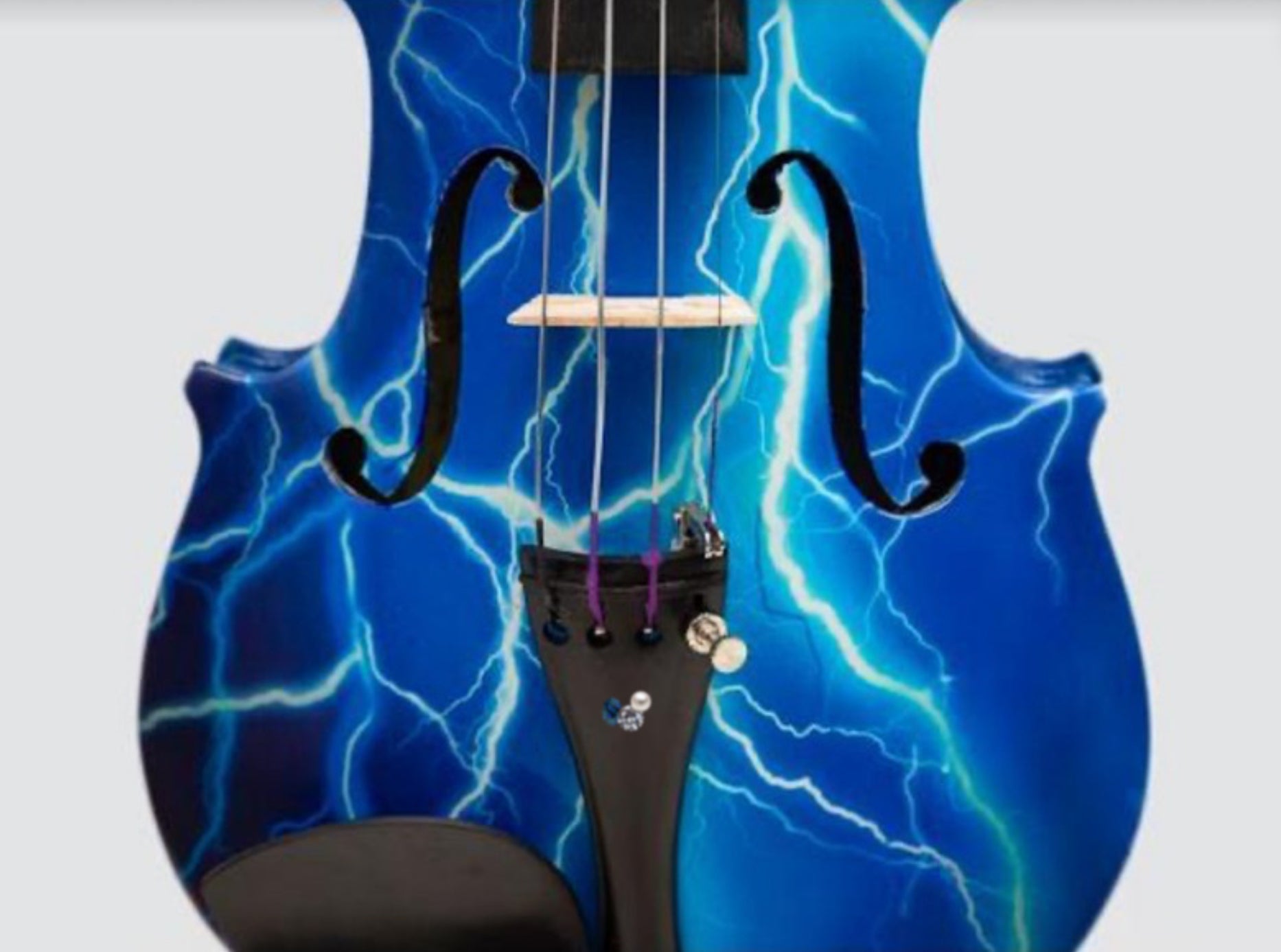 Rozanna's Blue Lightning Violin with Matching Carbon Fiber Bow