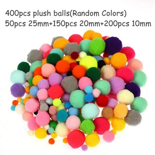 Plush Stick / Pompoms Rainbow Colors Shilly Stick Educational DIY Toys