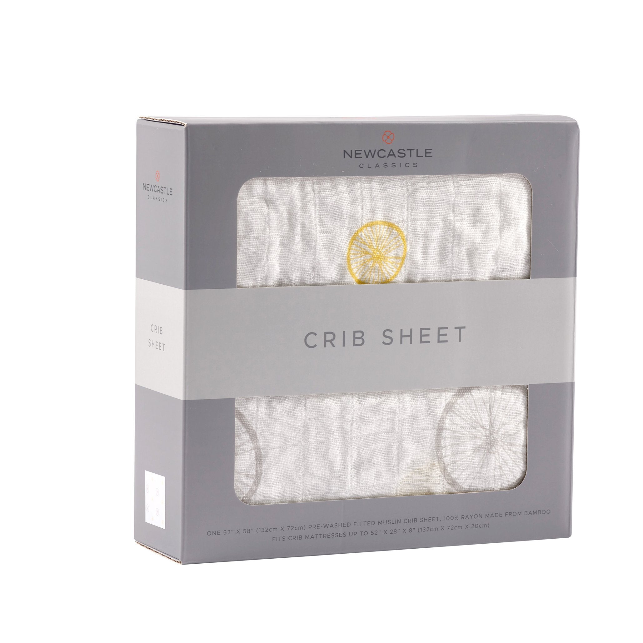 Vintage Wheel Bamboo Muslin Crib Sheet – Ultra-Soft Breathable Fitted Crib Sheet for Babies