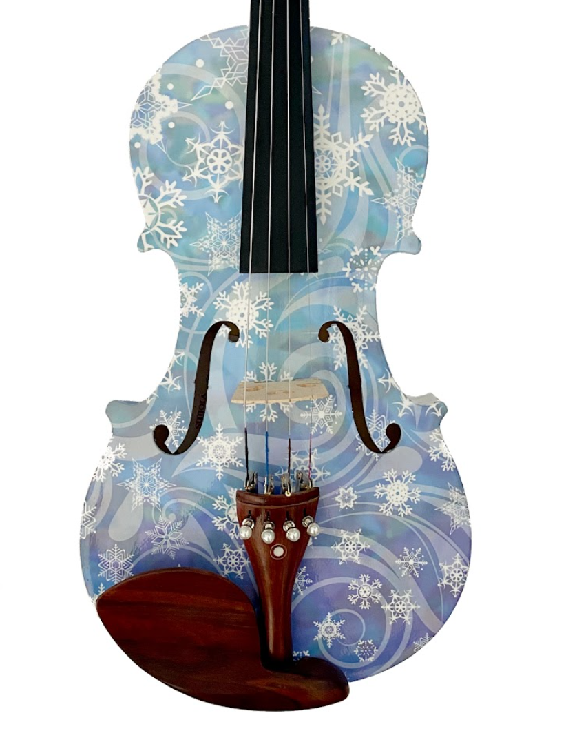 Frozen Child Real Violin With  Matching Carbon Fiber Bow Case