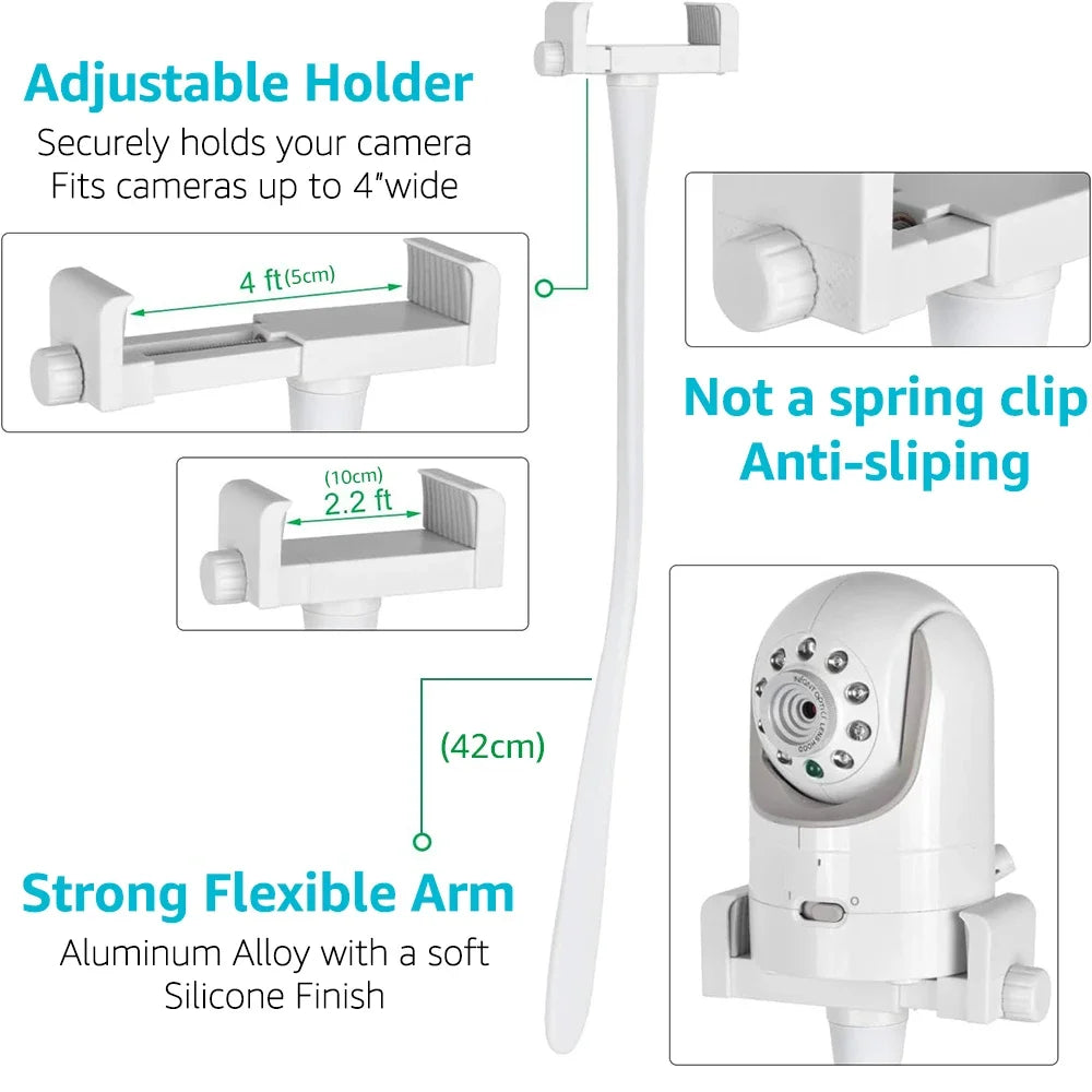 Universal Baby Monitor Holder Flexible Twisting Bracket Webcam Stand