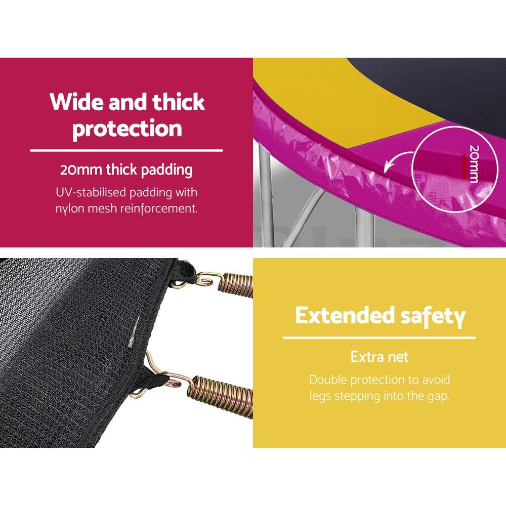 14ft Trampoline Everfit Kids Trampoline Rebounder w/ Ladder Basketball