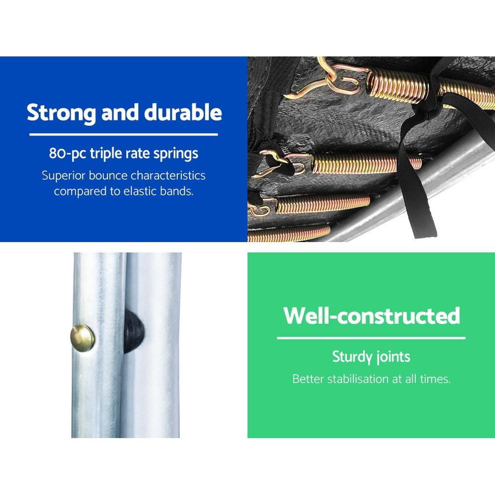 14ft Trampoline Everfit Kids Trampoline Rebounder w/ Ladder Basketball