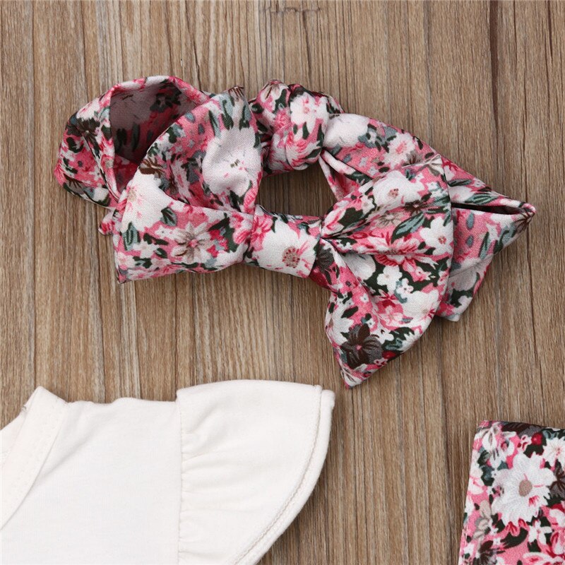 Toddler Kid Baby Girls Ruffle Romper Tops Flower