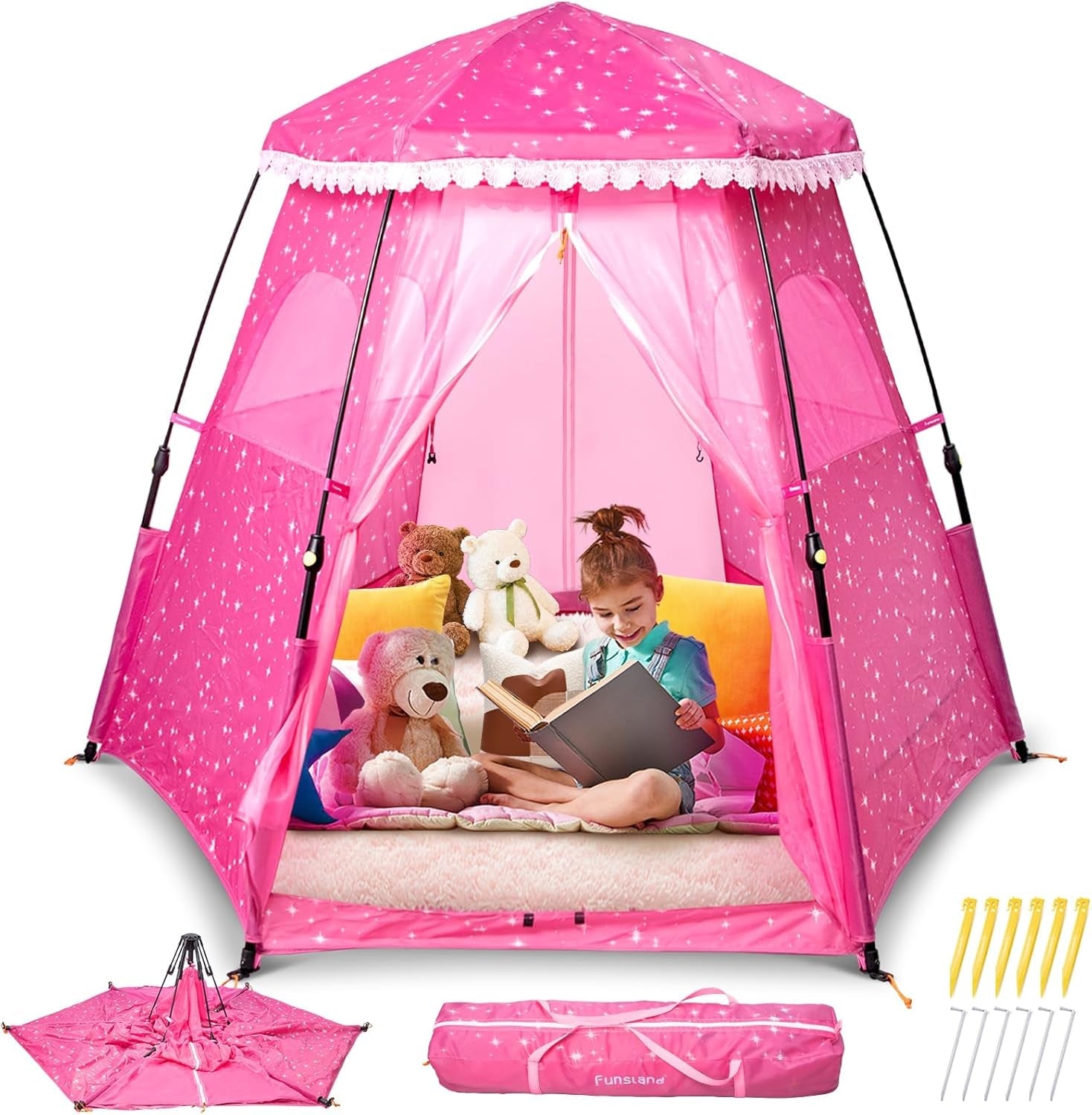Princess  78"X 66" Portable Pop-Up Play Tent