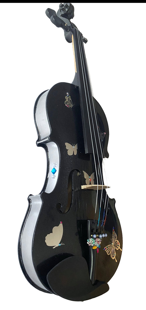 Rozanna's Metallic Butterfly Bling Black Violin Outfit w/ Matching