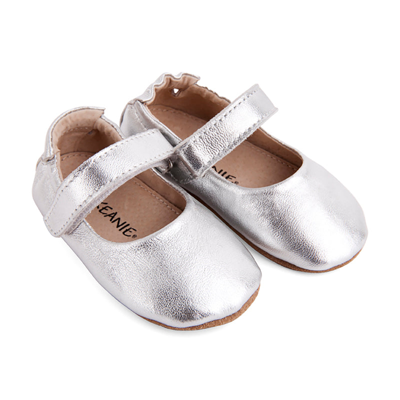 Bella Pre/First Walker Mary Jane Shoes Metallic Silver