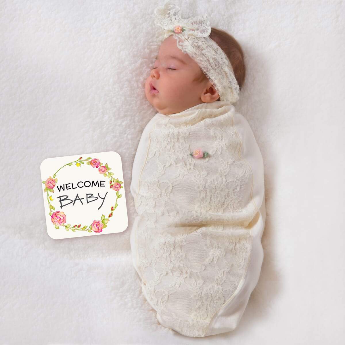 Lace Blossoms Swaddle
