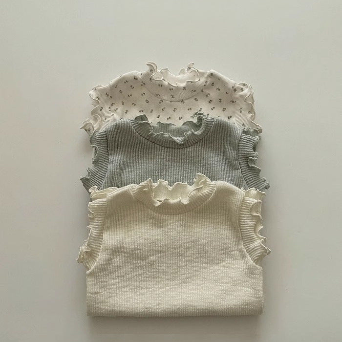 Summer New Arrival Baby Kids Girls Casual Thin Versatile Top And